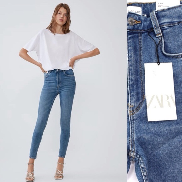 Zara NWT High Rise Vintage Skinny Ankle Length Sizes 00, 2 Available - Picture 1 of 12
